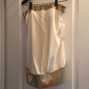 COPY - Badgley Mischka Cream colour dress.